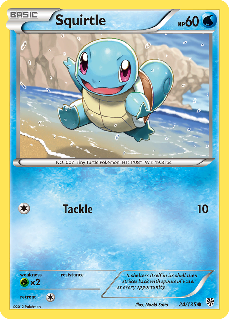 Squirtle (24/135) [Black & White: Plasma Storm] | Game Haven TX