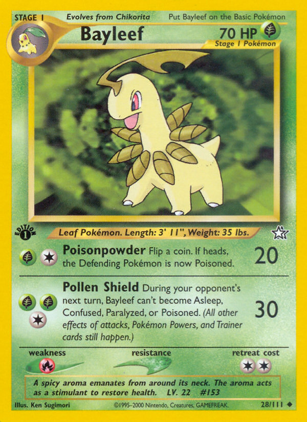 Bayleef (28/111) [Neo Genesis 1st Edition] | Game Haven TX