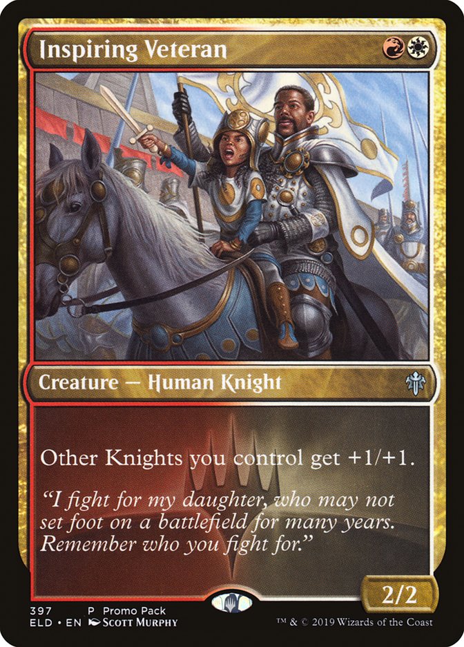 Inspiring Veteran (Promo Pack) [Throne of Eldraine Promos] | Game Haven TX