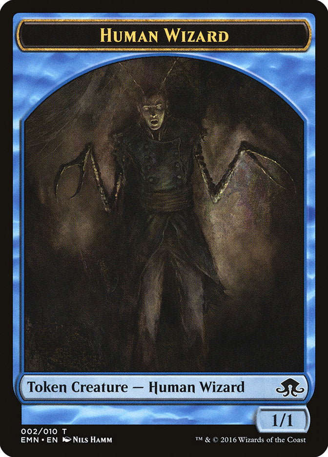 Human Wizard [Eldritch Moon Tokens] | Game Haven TX