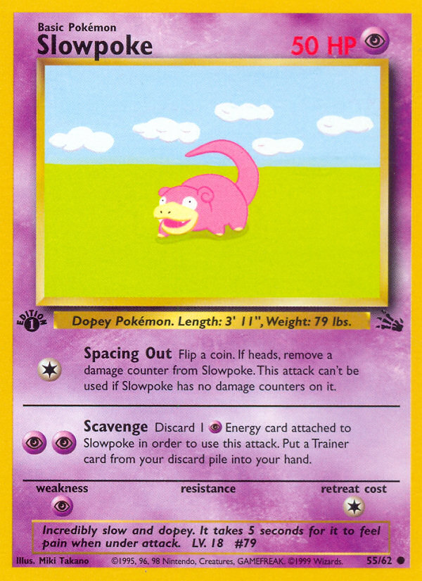 Slowpoke (55/62) [Fossil 1st Edition] | Game Haven TX