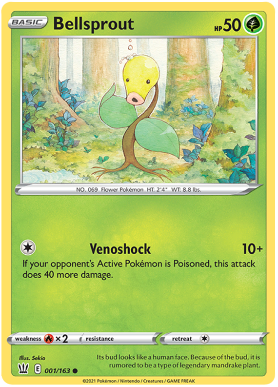 Bellsprout (001/163) [Sword & Shield: Battle Styles] | Game Haven TX
