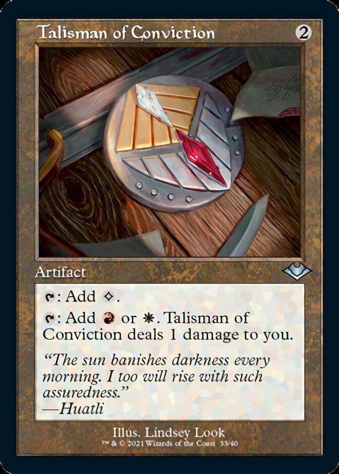 Talisman of Conviction (Retro Etched Foil) [Modern Horizons 2] | Game Haven TX