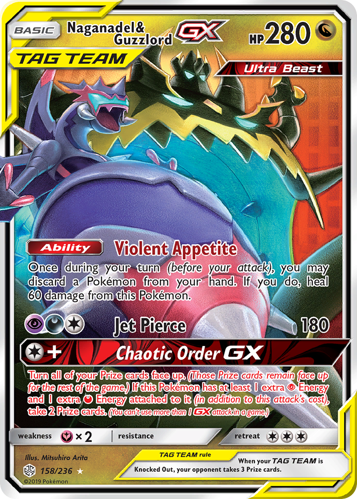 Naganadel & Guzzlord GX (158/236) [Sun & Moon: Cosmic Eclipse] | Game Haven TX
