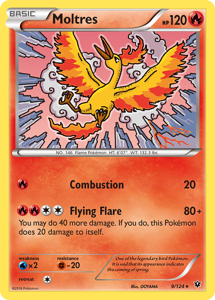 Moltres (9/124) [XY: Fates Collide] | Game Haven TX