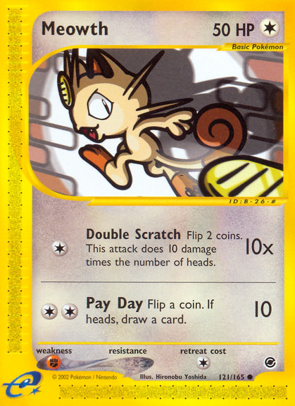 Meowth (121/165) [Expedition: Base Set] | Game Haven TX