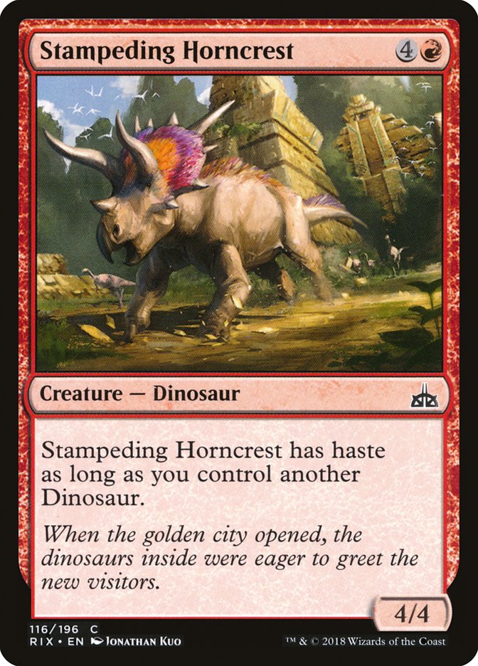 Stampeding Horncrest [Rivals of Ixalan] | Game Haven TX