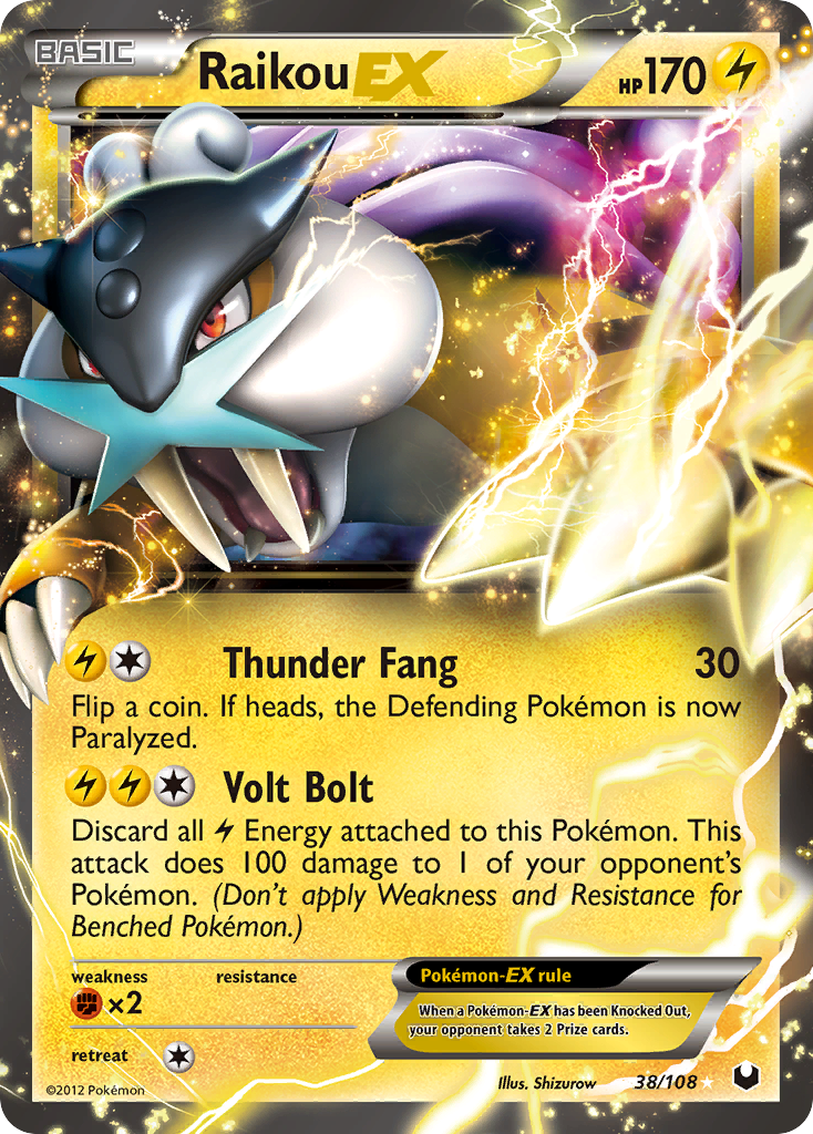 Raikou EX (38/108) [Black & White: Dark Explorers] | Game Haven TX