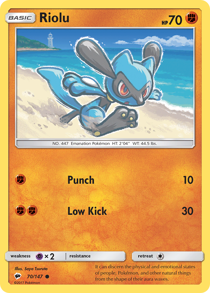 Riolu (70/147) [Sun & Moon: Burning Shadows] | Game Haven TX