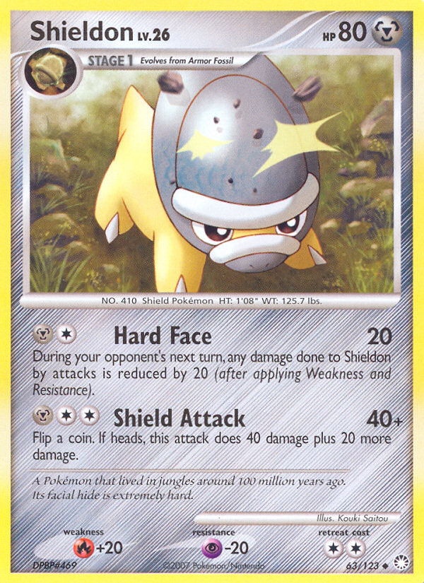 Shieldon (63/123) [Diamond & Pearl: Mysterious Treasures] | Game Haven TX