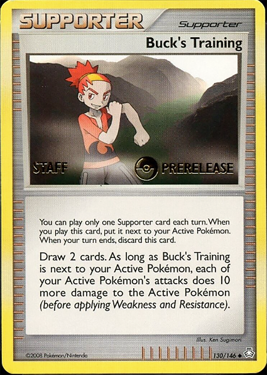 Buck's Training (130/146) (Staff Prerelease Promo) [Diamond & Pearl: Legends Awakened] | Game Haven TX