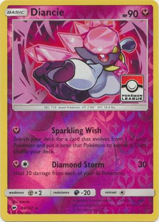 Diancie (94/147) (League Promo) [Sun & Moon: Burning Shadows] | Game Haven TX