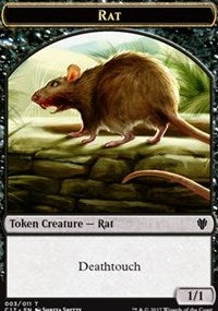 Rat (003) // Cat (001) Double-sided Token [Commander 2017 Tokens] | Game Haven TX