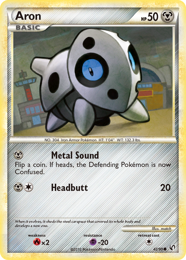 Aron (42/90) [HeartGold & SoulSilver: Undaunted] | Game Haven TX