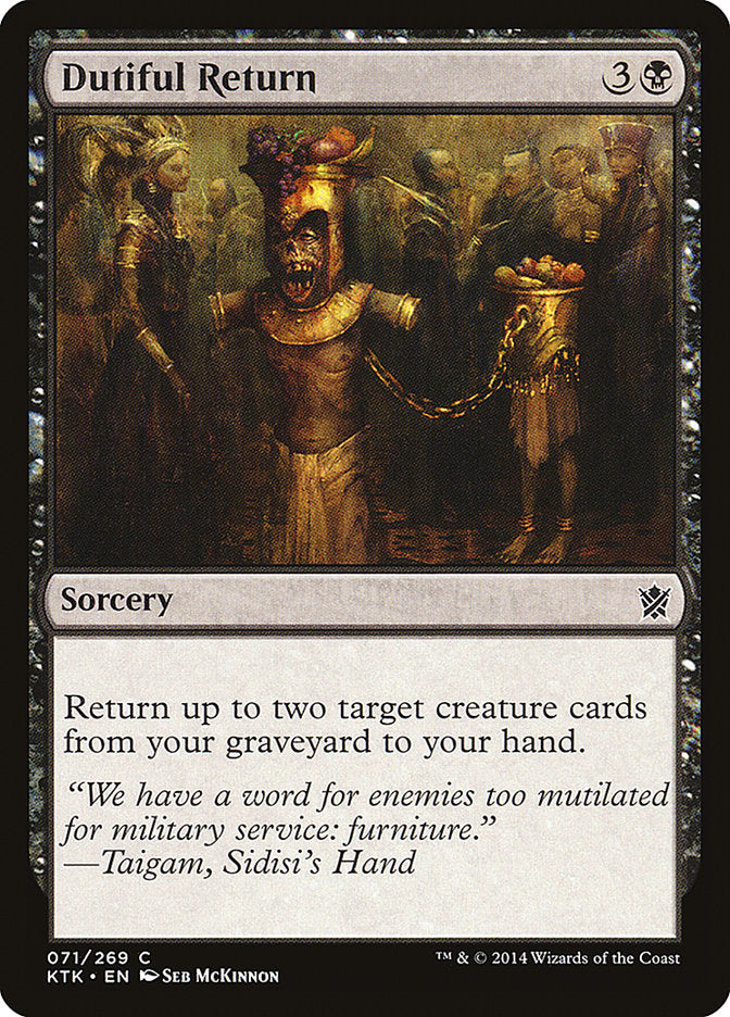 Dutiful Return [Khans of Tarkir] | Game Haven TX