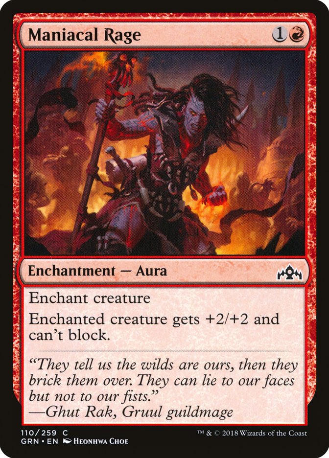 Maniacal Rage [Guilds of Ravnica] | Game Haven TX