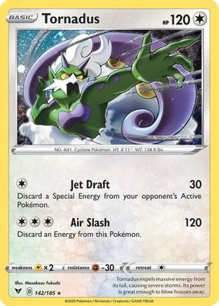 Tornadus (142/185) (Cosmos Holo) [Sword & Shield: Vivid Voltage] | Game Haven TX