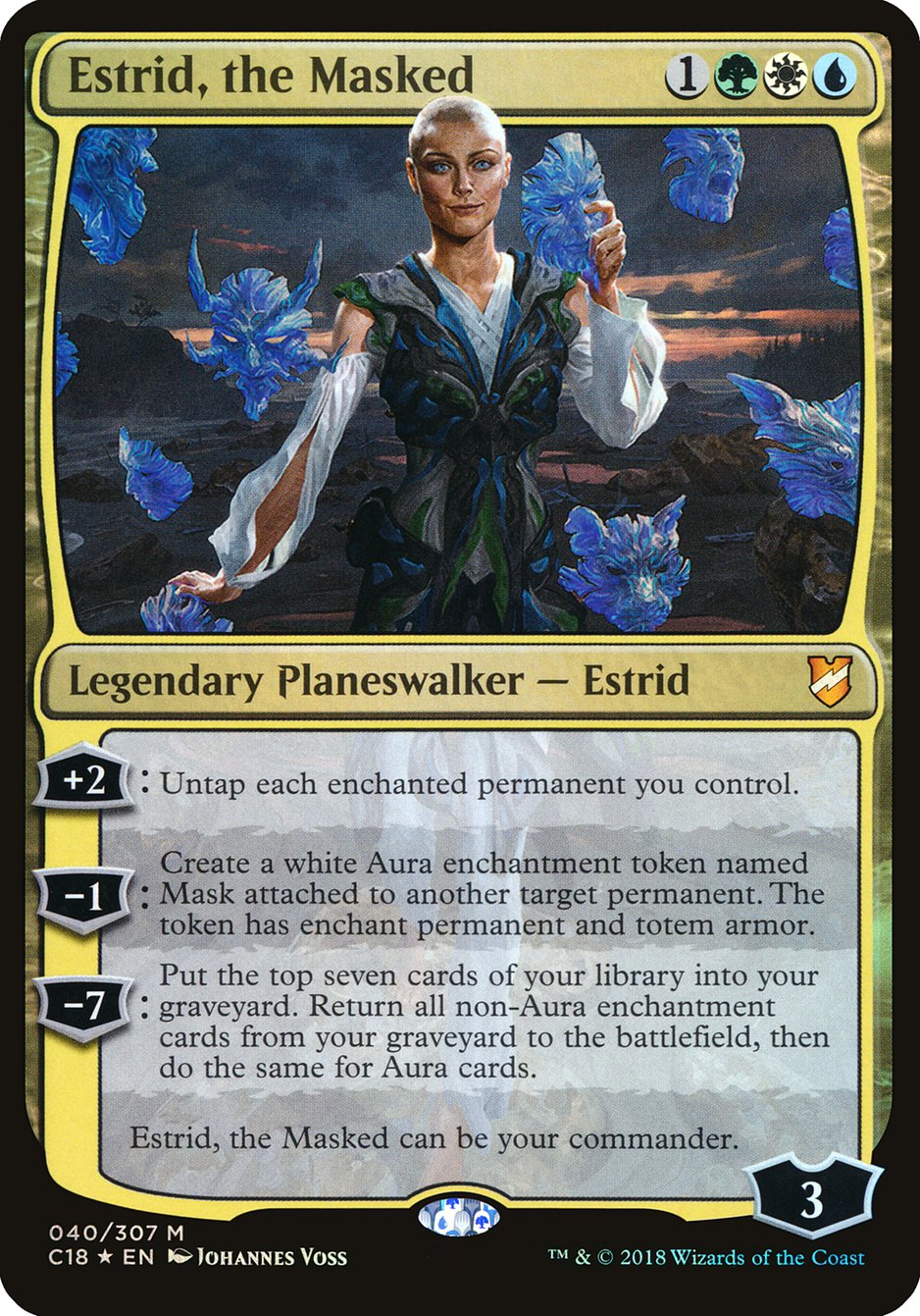 Estrid, the Masked (Commander 2018) [Commander 2018 Oversized] | Game Haven TX