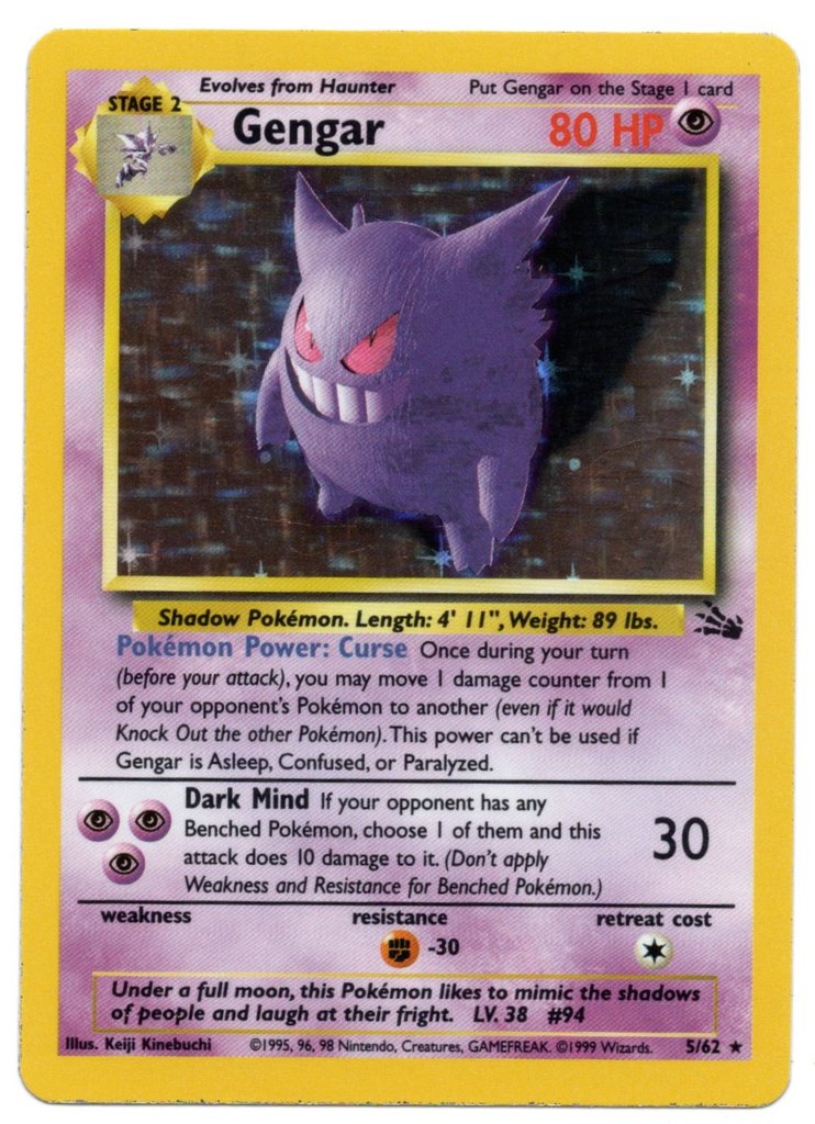 Gengar (5/62) [Fossil Unlimited] | Game Haven TX