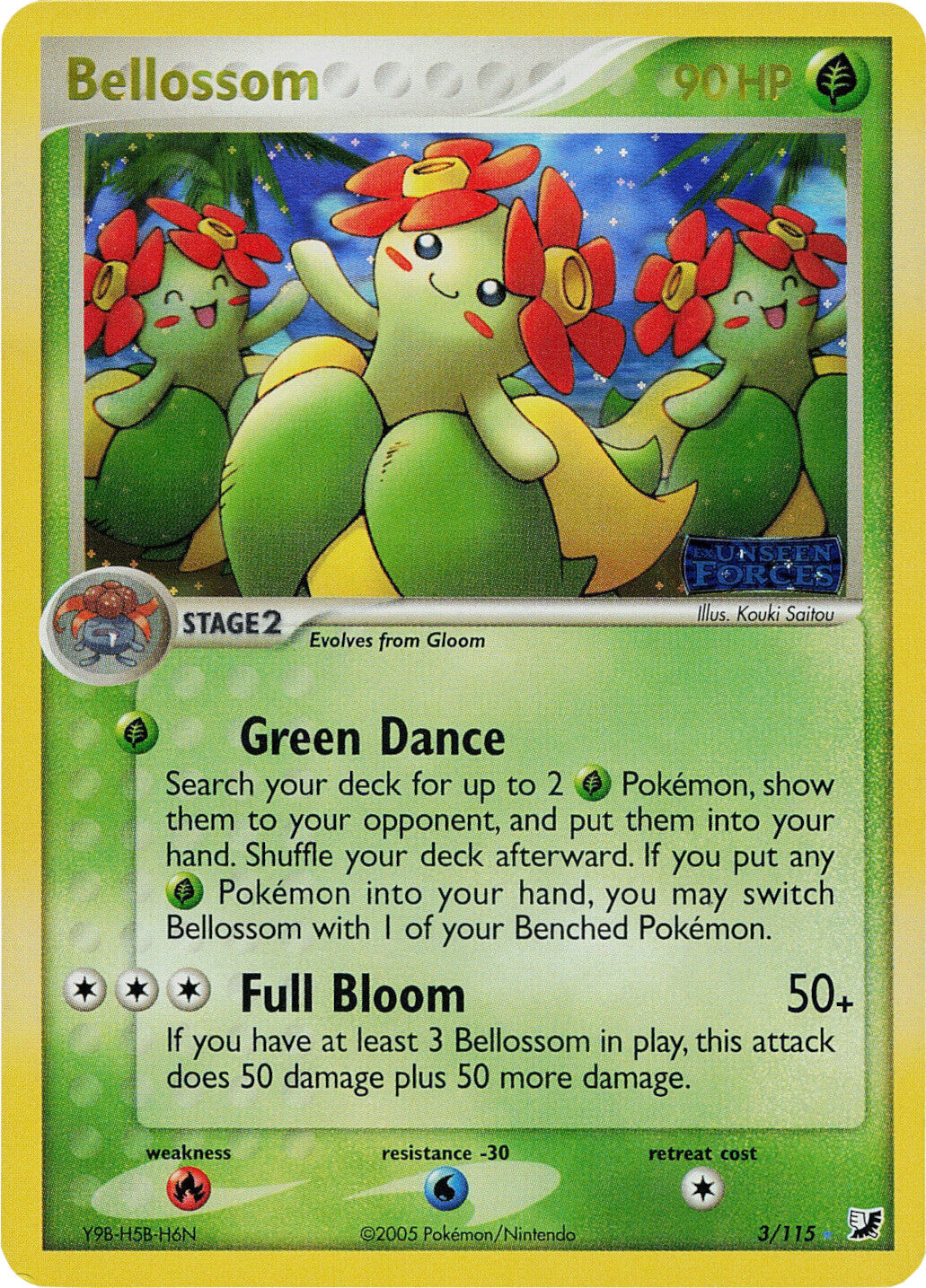 Bellossom (3/115) (Stamped) [EX: Unseen Forces] | Game Haven TX