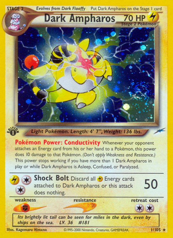 Dark Ampharos (1/105) [Neo Destiny 1st Edition] | Game Haven TX