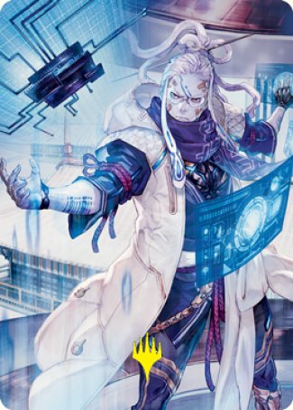Tameshi, Reality Architect 2 Art Card (Gold-Stamped Signature) [Kamigawa: Neon Dynasty Art Series] | Game Haven TX