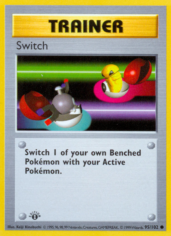 Switch (95/102) (Shadowless) [Base Set 1st Edition] | Game Haven TX