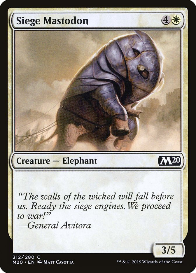 Siege Mastodon [Core Set 2020] | Game Haven TX
