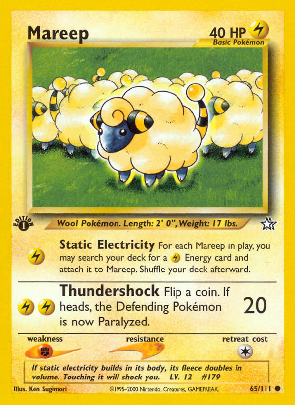 Mareep (65/111) [Neo Genesis 1st Edition] | Game Haven TX