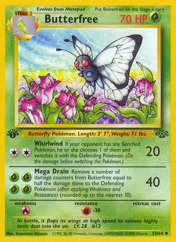 Butterfree (33/64) [Jungle 1st Edition] | Game Haven TX
