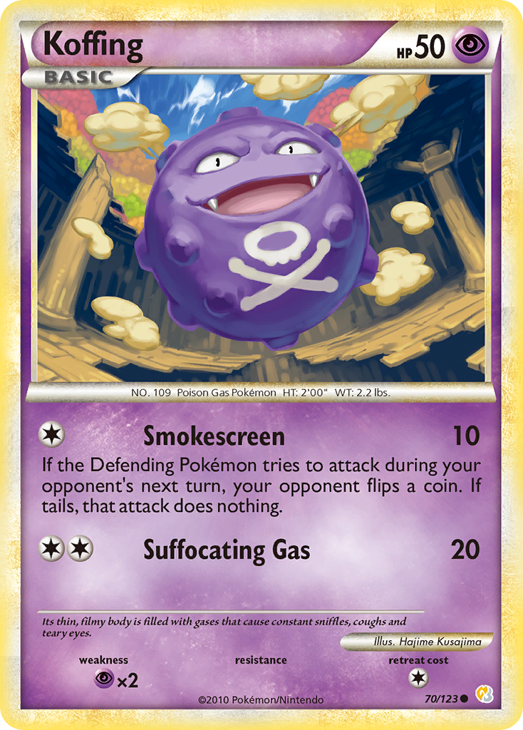 Koffing (70/123) [HeartGold & SoulSilver: Base Set] | Game Haven TX