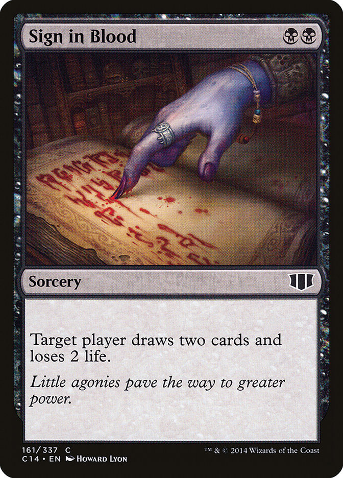 Sign in Blood [Commander 2014] | Game Haven TX