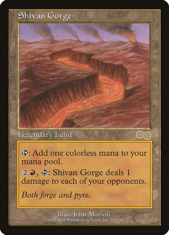Shivan Gorge [Urza's Saga] | Game Haven TX