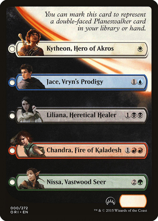 Checklist Card - Magic Origins (Planeswalker) [Magic Origins Tokens] | Game Haven TX