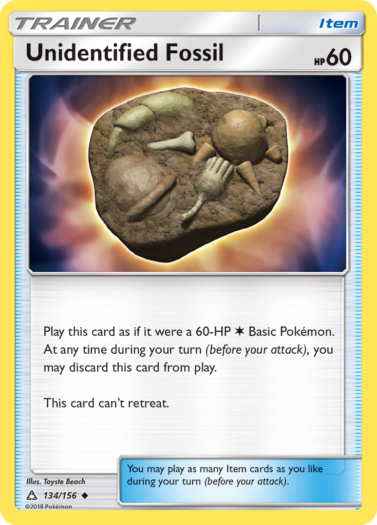 Unidentified Fossil (134/156) [Sun & Moon: Ultra Prism] | Game Haven TX