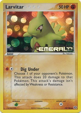 Larvitar (52/106) (Stamped) [EX: Emerald] | Game Haven TX