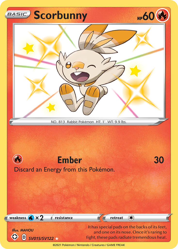 Scorbunny (SV015/SV122) [Sword & Shield: Shining Fates] | Game Haven TX