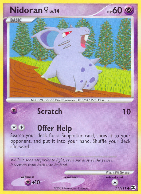 Nidoran (71/111) (Female) [Platinum: Rising Rivals] | Game Haven TX