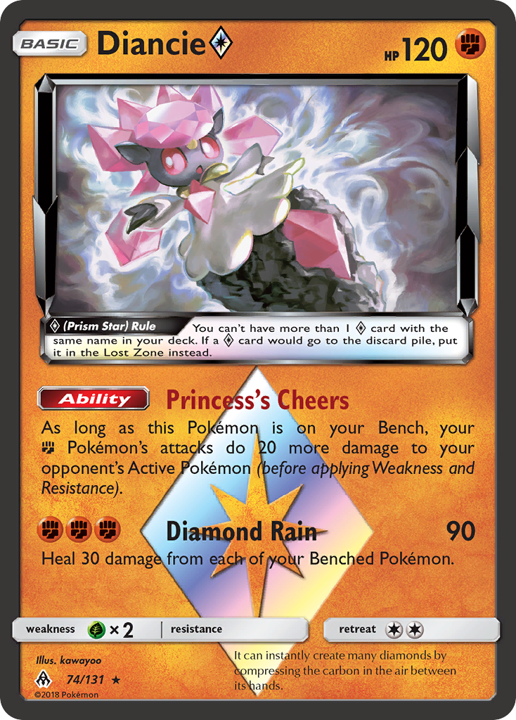 Diancie (74/131) (Prism Star) [Sun & Moon: Forbidden Light] | Game Haven TX