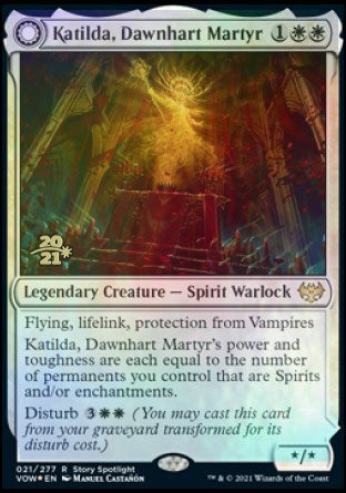 Katilda, Dawnhart Martyr // Katilda's Rising Dawn [Innistrad: Crimson Vow Prerelease Promos] | Game Haven TX