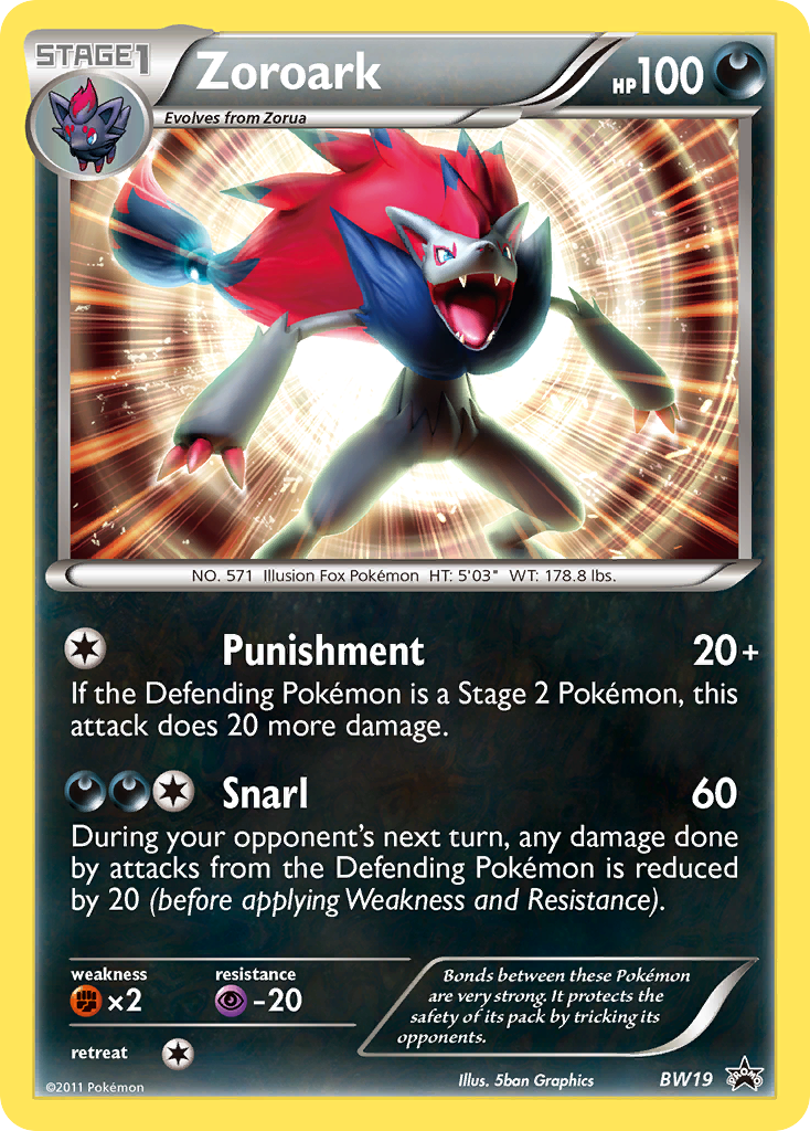 Zoroark (BW19) [Black & White: Black Star Promos] | Game Haven TX