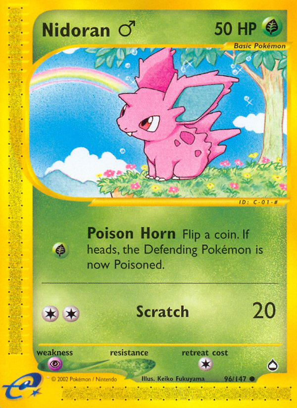 Nidoran (96/147) (Male) [Aquapolis] | Game Haven TX