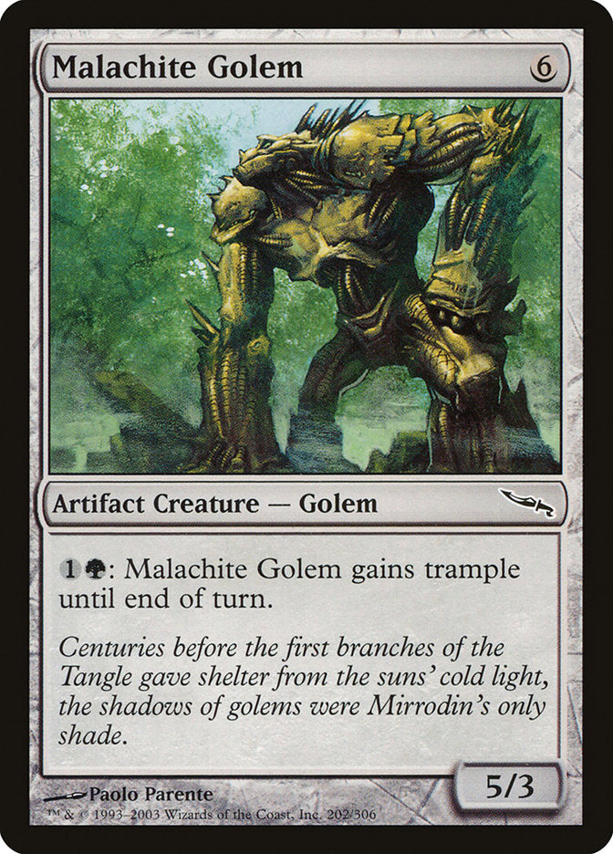 Malachite Golem [Mirrodin] | Game Haven TX