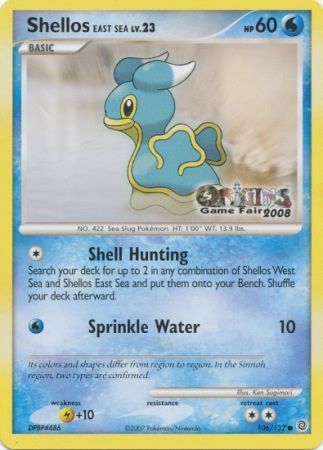 Shellos East Sea (106/132) (Origins Game Fair 2008) [Nintendo: Black Star Promos] | Game Haven TX