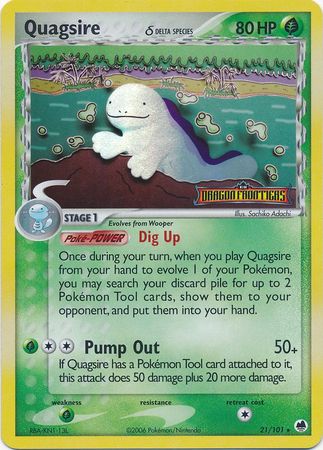 Quagsire (21/101) (Delta Species) (Stamped) [EX: Dragon Frontiers] | Game Haven TX