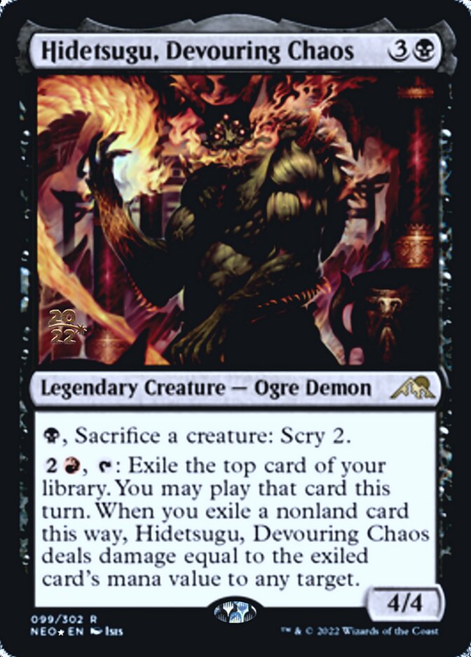 Hidetsugu, Devouring Chaos [Kamigawa: Neon Dynasty Prerelease Promos] | Game Haven TX
