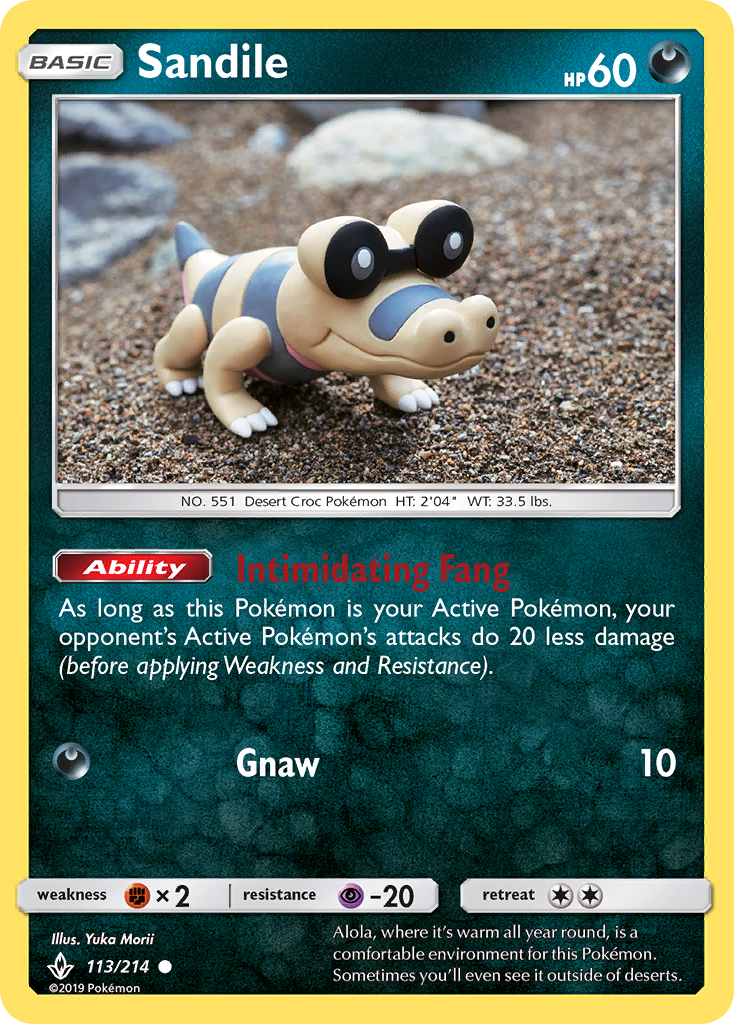 Sandile (113/214) [Sun & Moon: Unbroken Bonds] | Game Haven TX