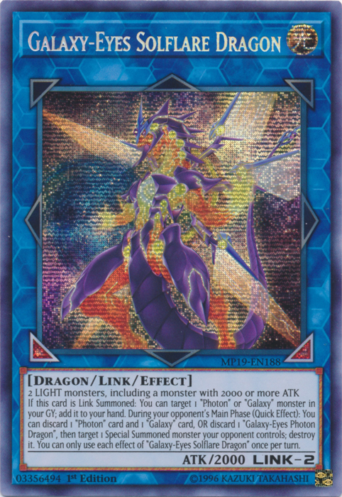 Galaxy-Eyes Solflare Dragon [MP19-EN188] Prismatic Secret Rare | Game Haven TX