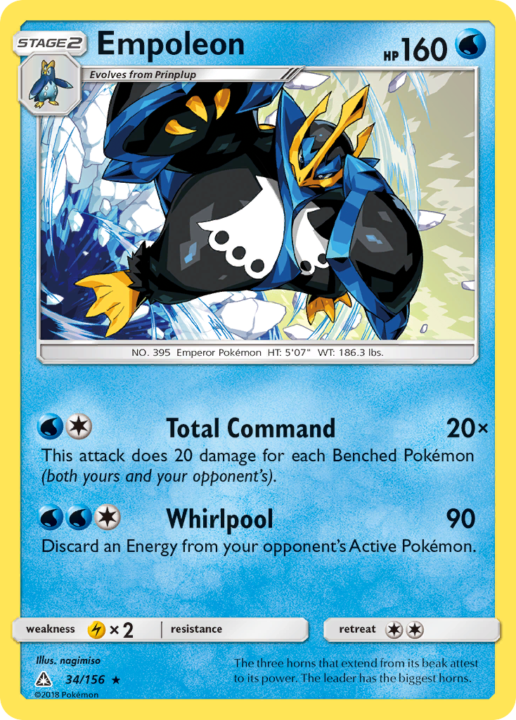 Empoleon (34/156) [Sun & Moon: Ultra Prism] | Game Haven TX