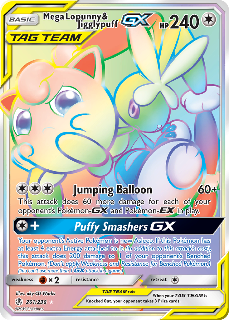 Mega Lopunny & Jigglypuff GX (261/236) [Sun & Moon: Cosmic Eclipse] | Game Haven TX